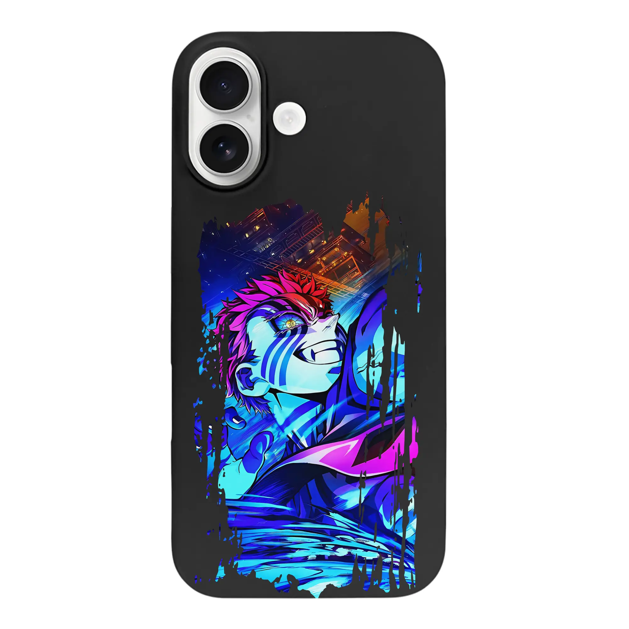 鬼滅の刃 グッズ,猗窩座 - iPhone 17 シリーズ シリコンケース 薄型 耐衝撃 指紋防止 ソフトタッチカバー 精密フィット 傷防止 保護ケース iPhone 17/17 Air/17 Pro/17 Pro Max 対応